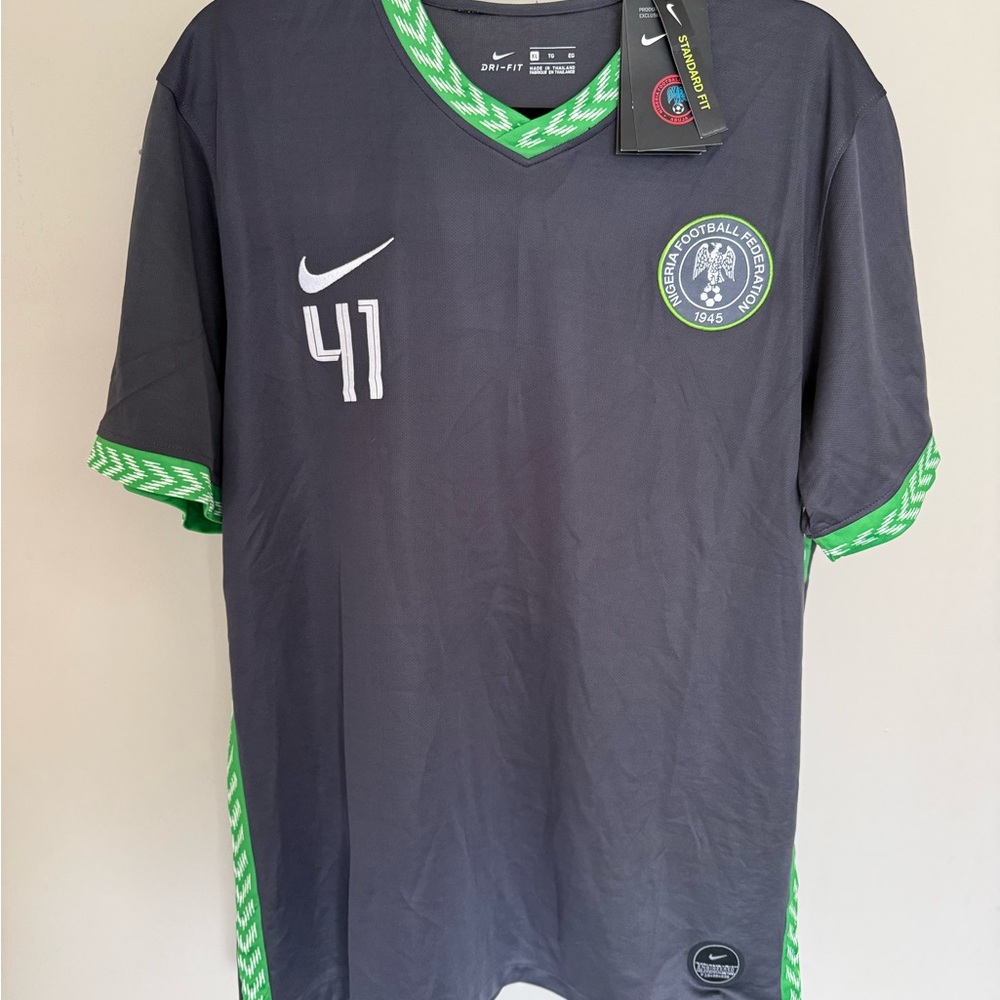 New! Nike Vaporknit Nigeria Away Jersey 20/21 Dark Green Grey Mens XL Rare
